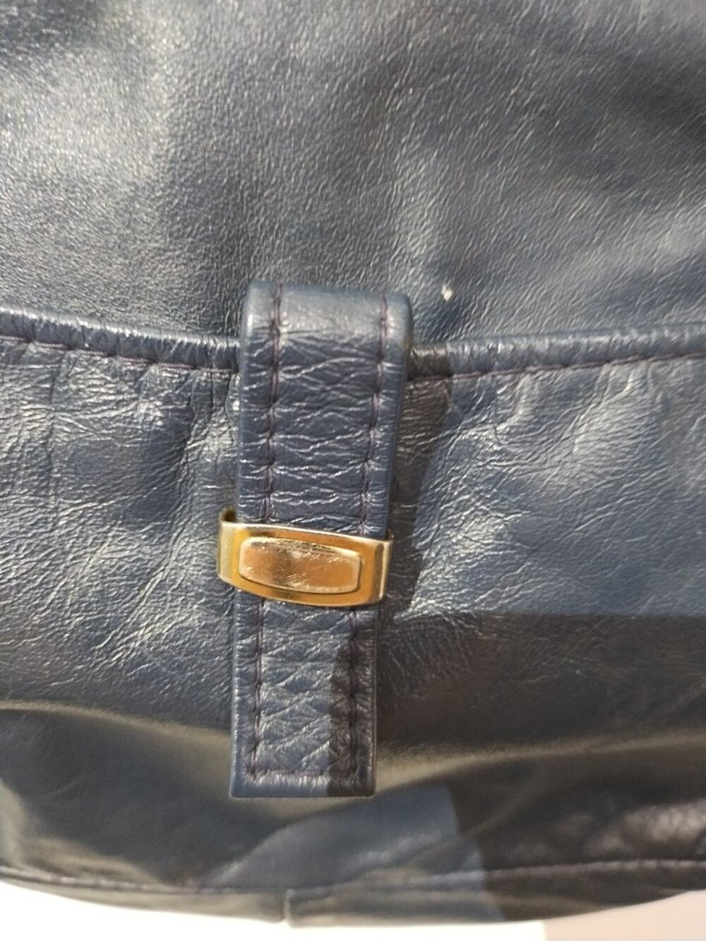 Vintage Vermillion blue leather purse - Picture 5 of 7